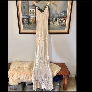 Forever 21 crochet boho style maxi dress s/m